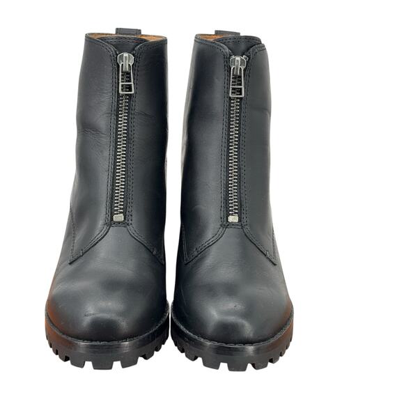 Madewell The Alyce Lug sole Boot Leather Women's SZ 5.5 Black Modern Luxe Casual - Picture 2 of 10